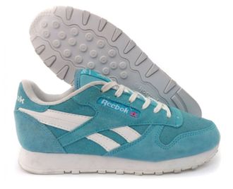Кроссовки Reebok classic голубые замшевые