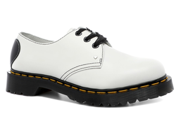 Ботинки Dr. Martens 1461 Hearts Smooth & Patent Lamper белые