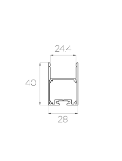 Алюминиевый профиль 4L-2840-S ANOD