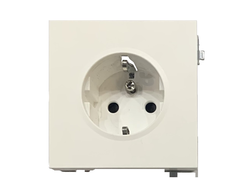 Розетка электрическая с винтовым подключением белый матовый