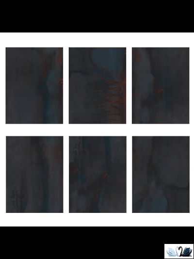 Керамогранит Staro Oxide Natural Metalic porcelain 60х120 см матовый карвинг черный