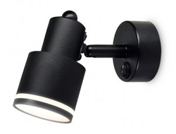 Ambrella светильник накладной спот бра с выкл. MR16 GU10 max12W черный 100x55x32 TECHNO SPOT TA1282 BK