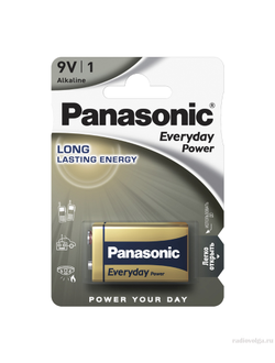 Алкалиновая батарейка крона Panasonic 9V Everyday Power Alkaline Battery [ по 1 шт ]