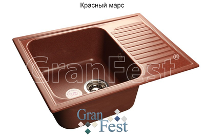 Керамическая мойка Granfest Гранфест GF-S645L реверсивная 1 секционная мойка