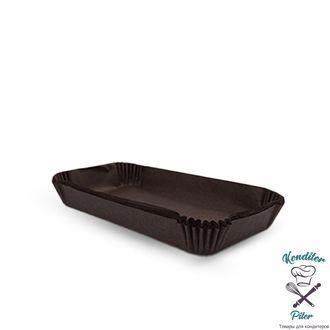 Тарталетки бумажные прямоугольные коричневые 62*120*15 мм, 100 шт