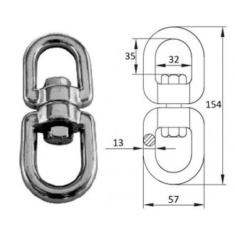 Вертлюг петля-петля 13мм CIM 2701-0113