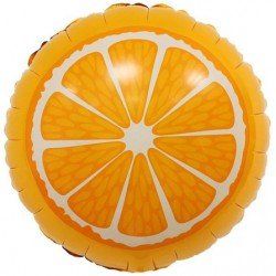 Воздушный шар фольгированный "Апельсин" 45 см.