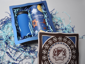 Набор "Снежная зима": чайный напиток, термокружка (ОБРАЗЕЦ) - арт.1173.1