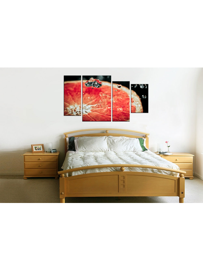 Модульная картина "Капли и цитрус"