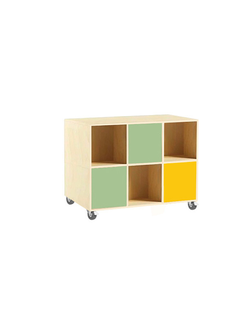 СТЕЛЛАЖ 8 ТРЁХСЕКЦИОННЫЙ ДВУХСТОРОННИЙ МОБИЛЬНЫЙ 6 ЯЧЕЕК