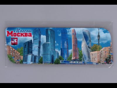 Гибкий сувенирный магнит 14х5 см. коллаж Набережная у Кремля  | оптовый интернет-магазин 2fru.ru
