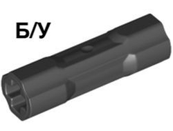 ! Б/У - Technic, Axle Connector 3L, Black (26287 / 6286381) - Б/У