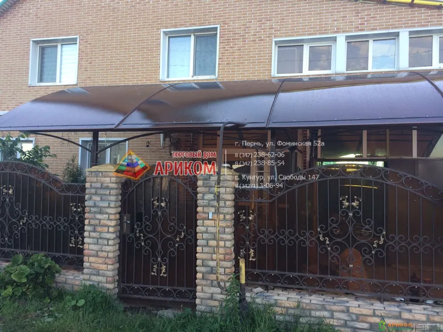 навес с 8мм-ым премиум поликарбонатом