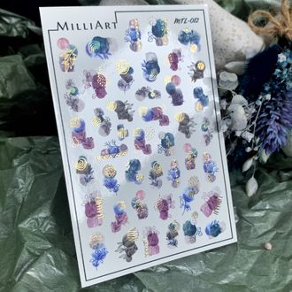 Слайдер-дизайн MilliArt Nails Металл MTL-012 gold