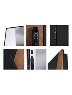 Стальная дверь   Plata с зеркалом (биометрический замок Smart lock DZ 888)