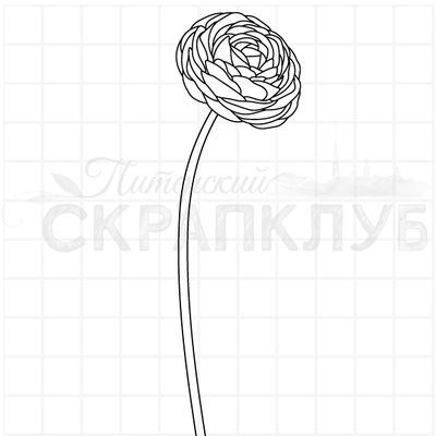 штамп с цветами