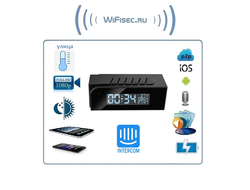 WiFi видеоняня/охранная видеокамера с информатором времени, температуры на улице, с DVR, Full HD (TinyCam Pro (=WisdomCam))