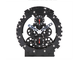 Черные часы Gear Clock