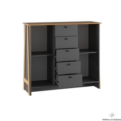 Теодора Тумба 2Д5Я ПВШ Графит/Дуб крафт