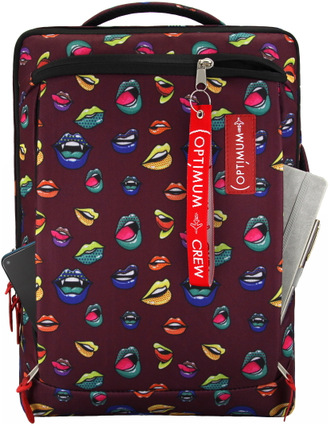 Рюкзак сумка для ноутбука 15.6 - 17.3 дюймов Optimum, губы