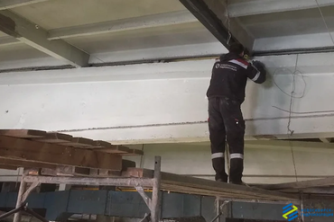 Усиление несущей железобетонной балки углеволокном. Новосибирск