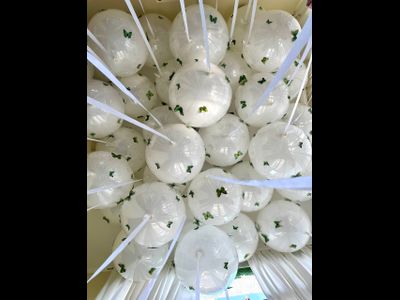 Шар с гелием Бабл стеклянный с бабочками 60см, 1шт