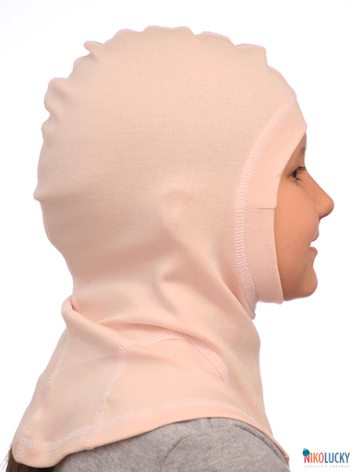 Шапка-шлем 23301-02 95%хлопок 5%лайкра, бежевый 42-44