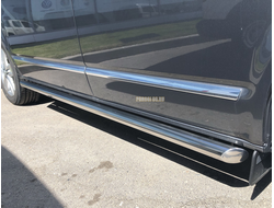 Защита  штатного порога труба d60 для  Volkswagen T5 Caravelle (2009-2015)