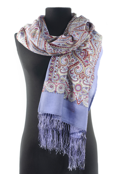 Павловопосадский шарф Романтическое свидание 1388-3