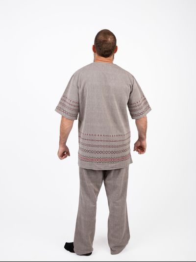 Славянский домашний костюм из льна ручного ткачества