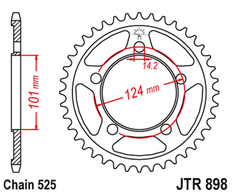 Звезда ведомая (41 зуб.) RK B5632-41 (Аналог: JTR898.41) для мотоциклов KTM