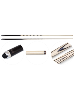 Кий / пирамида 1-pc "Классика" (черный граб, граб) 12 запилов