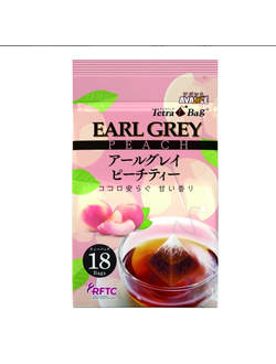 AVANCE Чай Эрл Грей черный c персиком, 18 пакетиков (28,2 гр )