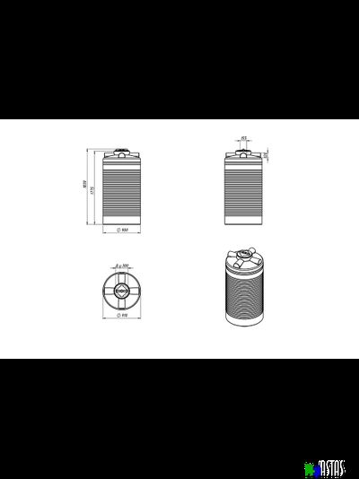 Емкость Экопром ЭВЛ-Т 1000 л черная