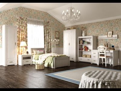 Стеллаж &quot;Прованс&quot; 1070х410х1520 Бодега белая / Патина премиум