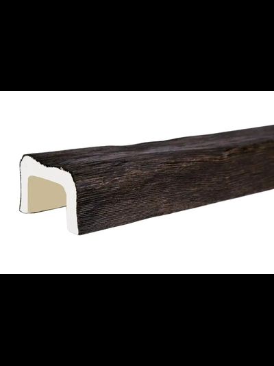Декоративная балка из полиуретана. Полиуретановая фальшбалка Country Decor рубленая тёмный дуб