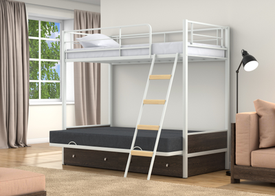 Двухъярусная кровать-диван Дакар 2 Белый (вставки венге) фото 5