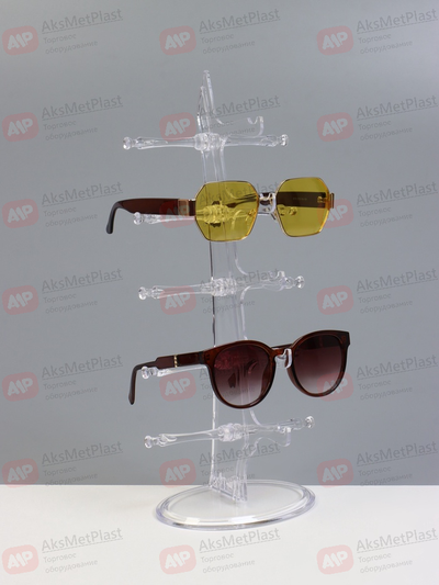 HG5T Стойка под очки настольная из оргстекла на 5 мест, без замков