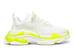 Кроссовки Balenciaga Triple S белые с желтым