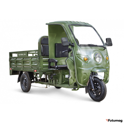 Грузовой электротрицикл Rutrike D4 NEXT КАБИНА 1800 72V1500W зеленый