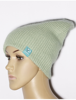 Шапка женская  "Резинка узкая Ангора" 11597  полынь