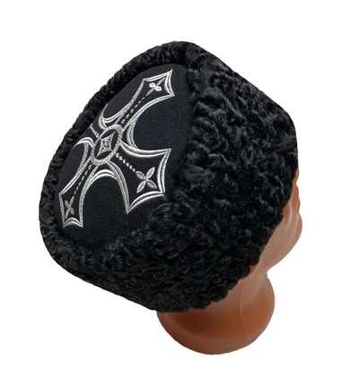 Кубанка из Черного каракуля, Черный крест