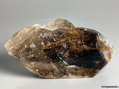 Рутил  в дымчатом кварце. Россия.   195*110*65мм