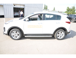 Пороги с накладным листом	d53 для KIA Sportage (2018-2021)