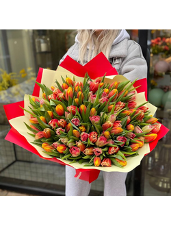 Букет 101 тюльпан микс