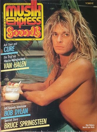 Musikexpress Sounds Magazine August 1984 Van Halen, Иностранные музыкальные журналы, Intpressshop