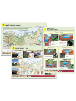 Комплект таблиц по географии раздат. "Природа России" (цвет, лам, А4,10шт.)