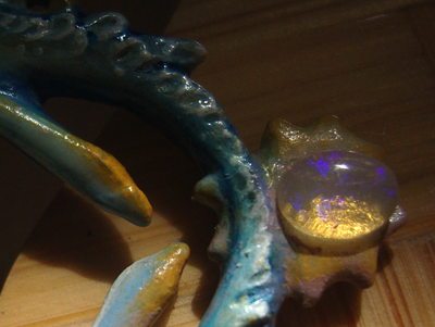 Коллекционное украшение из фарфора - колье с лебедями "Музыка солнечной птицы"