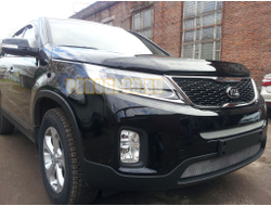 Защита радиатора KIA Sorento II 2012- chrome середина