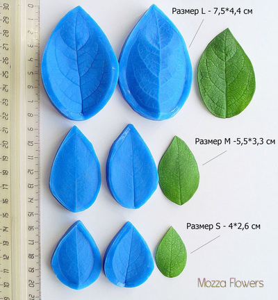 "Лист голубики" силиконовый молд (вайнер)